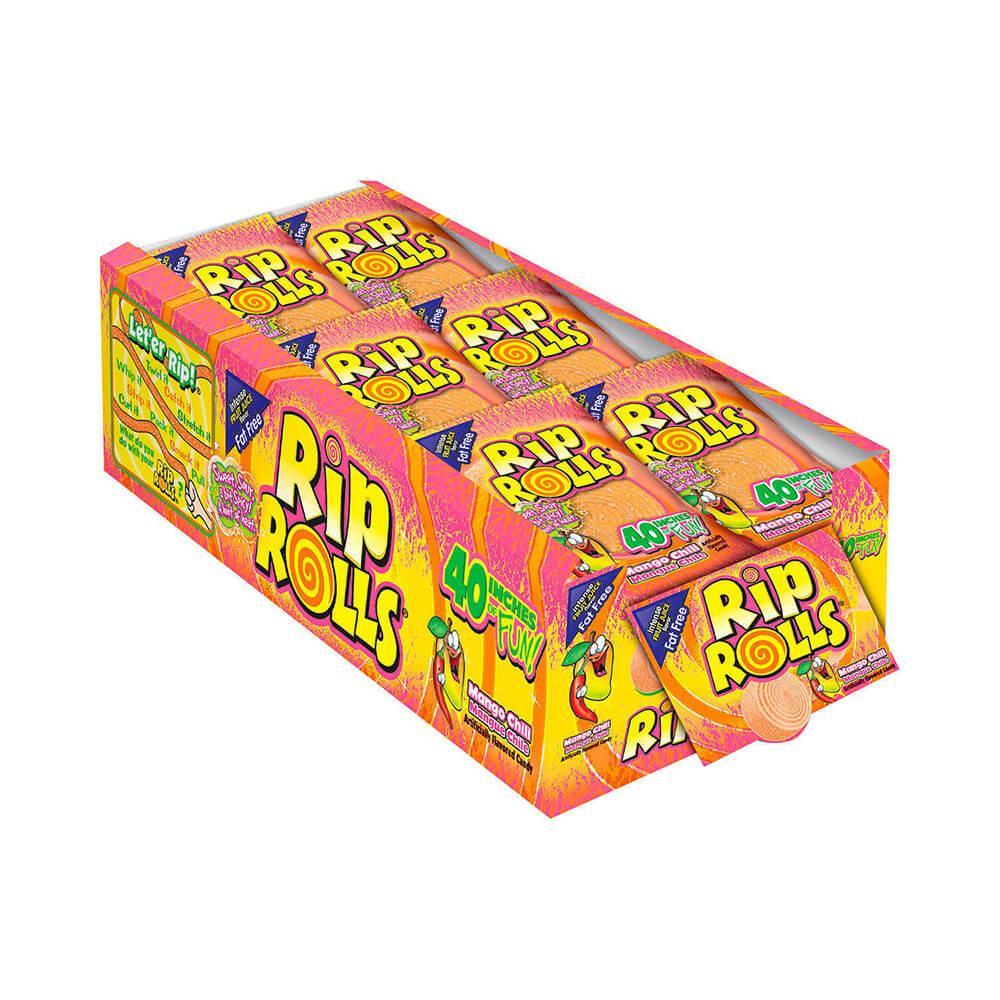 Sour Rip Rolls - Mango Chili: 24-Piece Display - Candy Warehouse