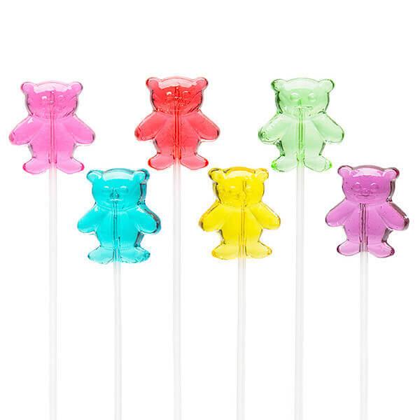 Sparkle Candy Bear Lollipops: 100-Piece Bag - Candy Warehouse