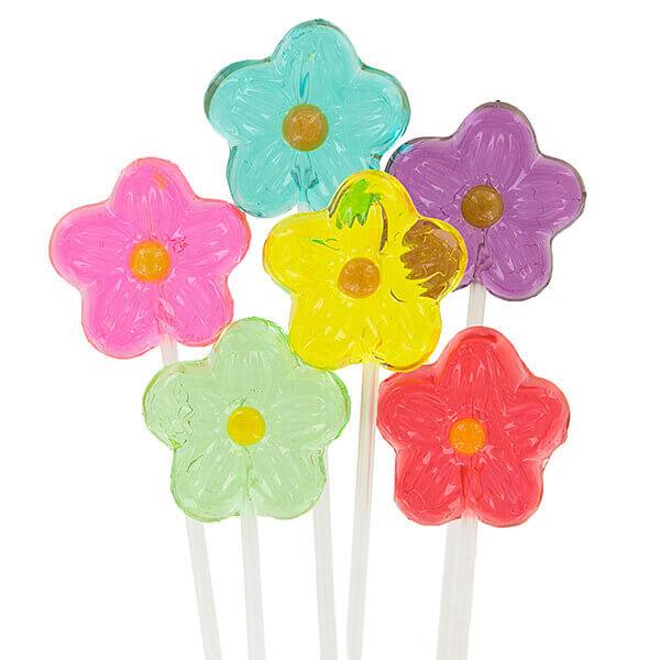 Sparkle Candy Flower Lollipops: 100-Piece Bag - Candy Warehouse