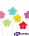 Sparkle Candy Flower Lollipops: 100-Piece Bag - Candy Warehouse