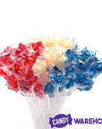 Sparkle Candy Patriotic USA Star Lollipops: 100-Piece Bag - Candy Warehouse