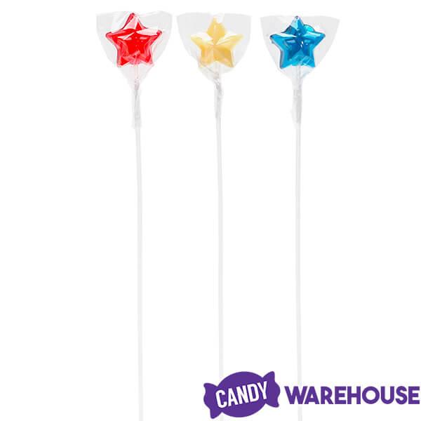 Sparkle Candy Patriotic USA Star Lollipops: 100-Piece Bag - Candy Warehouse