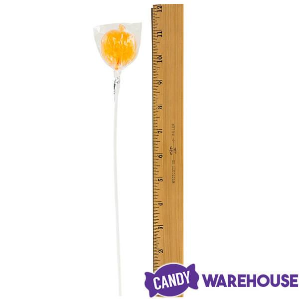 Sparkle Candy Pumpkin Lollipops: 100-Piece Bag - Candy Warehouse