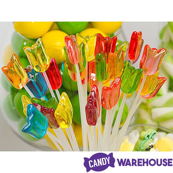 Sparkle Candy Tulip Lollipops: 100-Piece Bag - Candy Warehouse