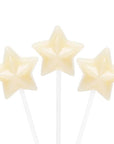 Sparkle Candy White Star Lollipops: 100-Piece Bag - Candy Warehouse