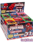 Spiderman Candy Sticks Packs: 30-Piece Box - Candy Warehouse