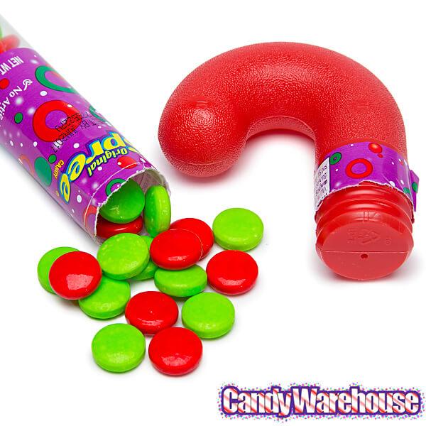 Spree Candy Filled Plastic Candy Cane Tubes: 24-Piece Box - Candy Warehouse