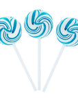 Squiggly Pops Petite Swirl Lollipops - Blue Raspberry: 24-Piece Jar - Candy Warehouse