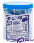 Squiggly Pops Petite Swirl Lollipops - Blue Raspberry: 24-Piece Jar - Candy Warehouse