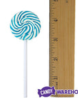 Squiggly Pops Petite Swirl Lollipops - Blue Raspberry: 24-Piece Jar - Candy Warehouse