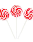 Squiggly Pops Petite Swirl Lollipops - Cherry: 24-Piece Jar - Candy Warehouse