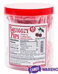 Squiggly Pops Petite Swirl Lollipops - Cherry: 24-Piece Jar - Candy Warehouse