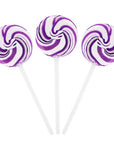 Squiggly Pops Petite Swirl Lollipops - Grape: 24-Piece Jar - Candy Warehouse