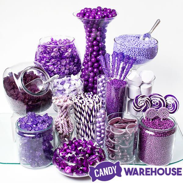 Squiggly Pops Petite Swirl Lollipops - Grape: 24-Piece Jar - Candy Warehouse