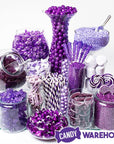 Squiggly Pops Petite Swirl Lollipops - Grape: 24-Piece Jar - Candy Warehouse