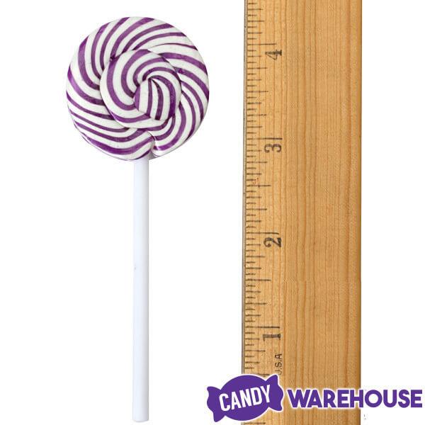 Squiggly Pops Petite Swirl Lollipops - Grape: 24-Piece Jar - Candy Warehouse