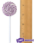 Squiggly Pops Petite Swirl Lollipops - Grape: 24-Piece Jar - Candy Warehouse