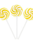 Squiggly Pops Petite Swirl Lollipops - Lemon: 24-Piece Jar - Candy Warehouse