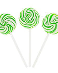 Squiggly Pops Petite Swirl Lollipops - Lime: 24-Piece Jar