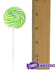 Squiggly Pops Petite Swirl Lollipops - Lime: 24-Piece Jar