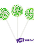 Squiggly Pops Petite Swirl Lollipops - Lime: 24-Piece Jar