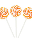 Squiggly Pops Petite Swirl Lollipops - Orange: 24-Piece Jar - Candy Warehouse