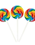 Squiggly Pops Petite Swirl Lollipops - Rainbow Cherry: 24-Piece Jar - Candy Warehouse