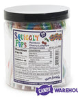 Squiggly Pops Petite Swirl Lollipops - Rainbow Cherry: 24-Piece Jar - Candy Warehouse