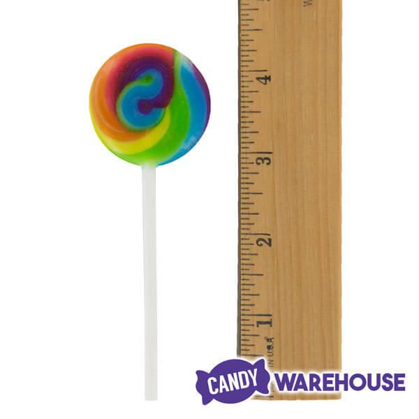 Squiggly Pops Petite Swirl Lollipops - Rainbow Cherry: 24-Piece Jar - Candy Warehouse