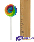 Squiggly Pops Petite Swirl Lollipops - Rainbow Cherry: 24-Piece Jar - Candy Warehouse