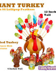 Squire Boone Giant Turkey with 96 Lollipop Feathers - Candy Warehouse