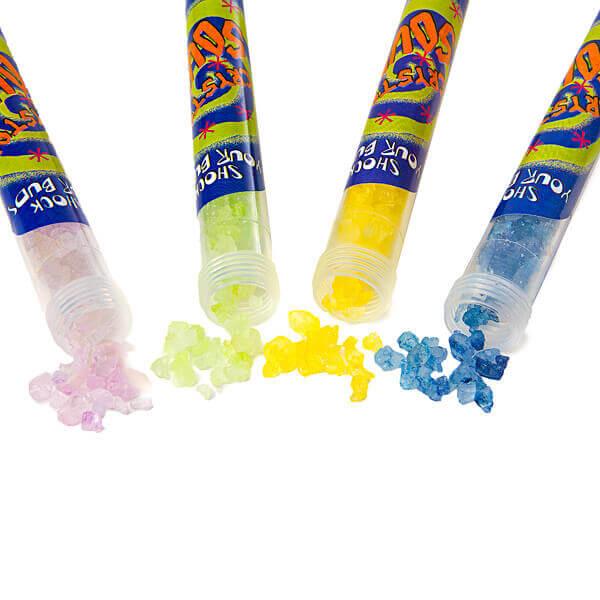 Squire Boone Sour Rock Candy Crystals Tubes: 24-Piece Box - Candy Warehouse