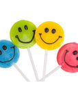 Squire Boone Teeny Smiley Face Lollipops: 48-Piece Box - Candy Warehouse