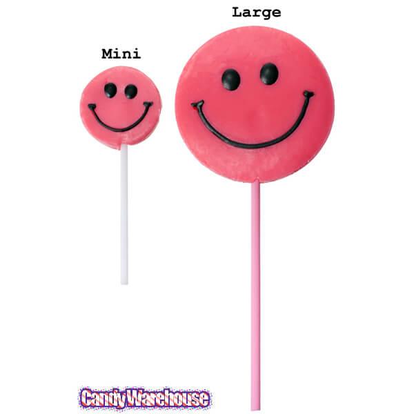 Squire Boone Teeny Smiley Face Lollipops: 48-Piece Box - Candy Warehouse