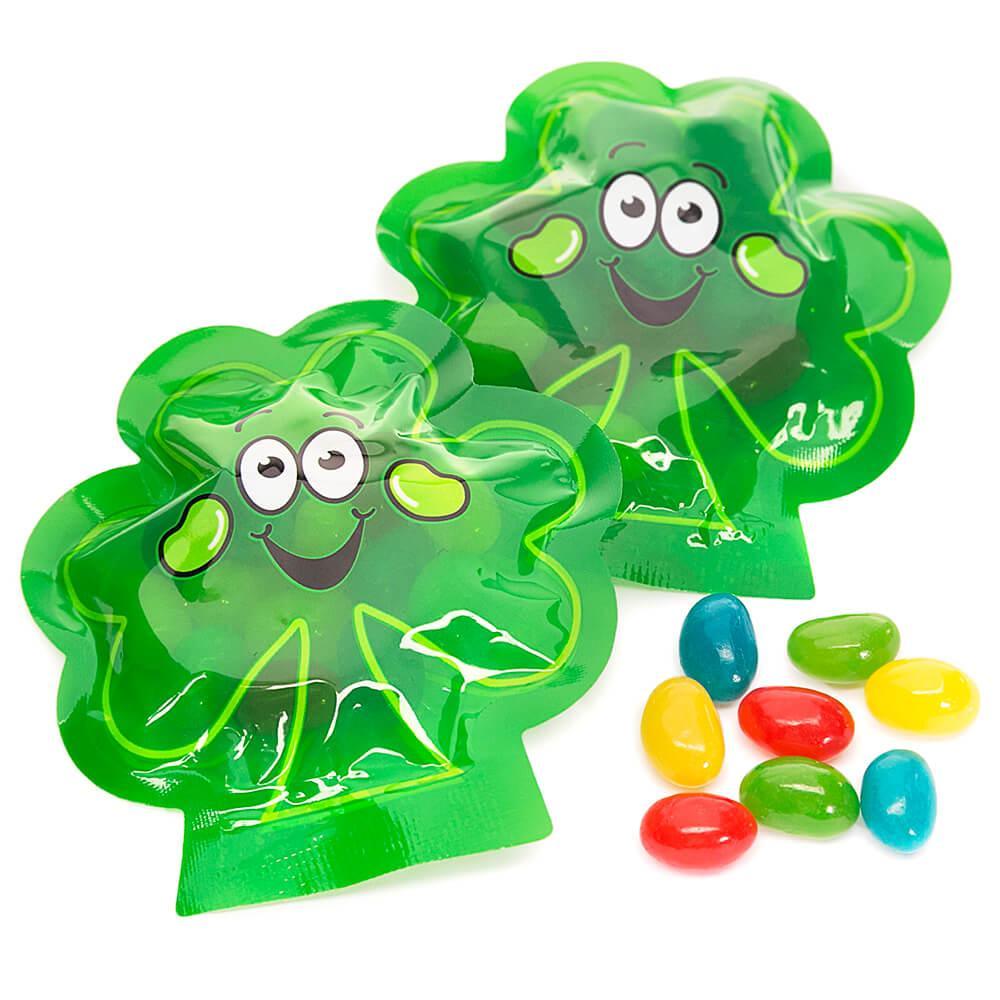 St. Patrick&#39;s Day Jelly Beans Candy in Shamrock Packs: 24-Piece Bag - Candy Warehouse