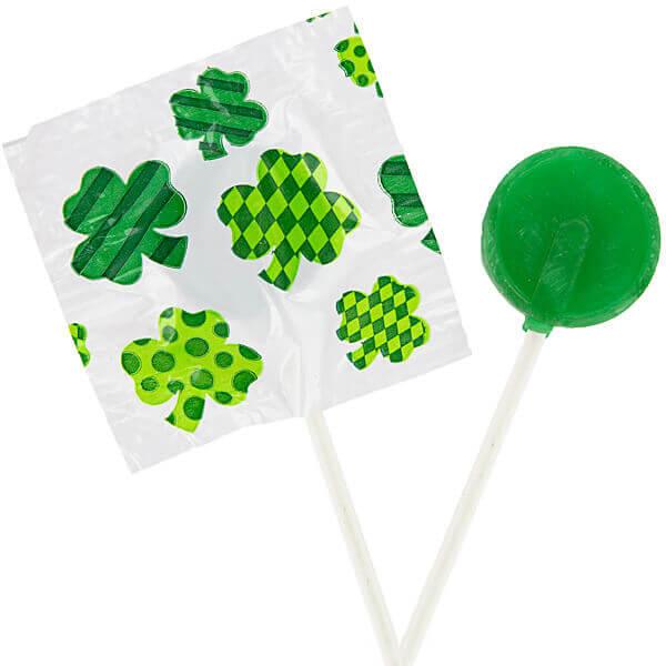 St. Patrick&#39;s Day Shamrock Lollipops: 55-Piece Bag - Candy Warehouse