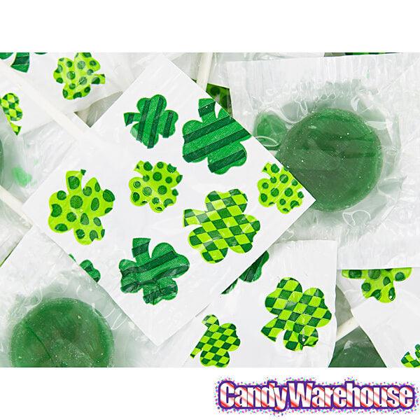 St. Patrick&#39;s Day Shamrock Lollipops: 55-Piece Bag - Candy Warehouse