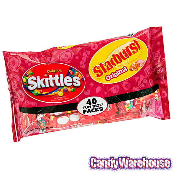 Starburst and Skittles Valentine Candy Packs: 45-Piece Bag - Candy Warehouse