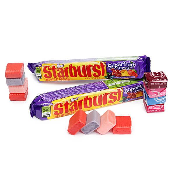 Starburst Fruit Chews Candy Packs - Superfruit: 24-Piece Box