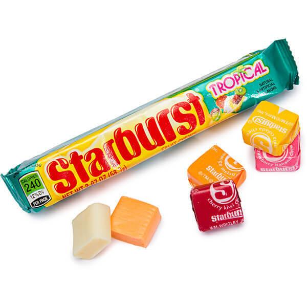 Starburst Fruit Chews Candy Packs - Tropical: 36-Piece Box - Candy Warehouse