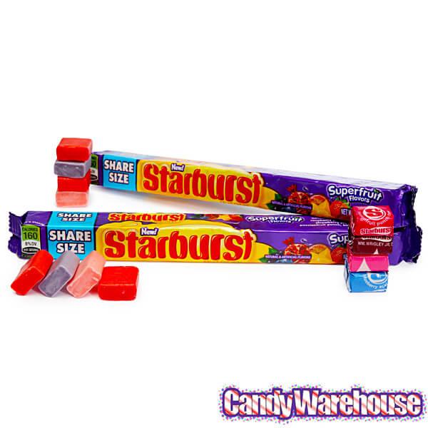 Starburst Fruit Chews King Size Candy Packs - Superfruit: 24-Piece Box - Candy Warehouse