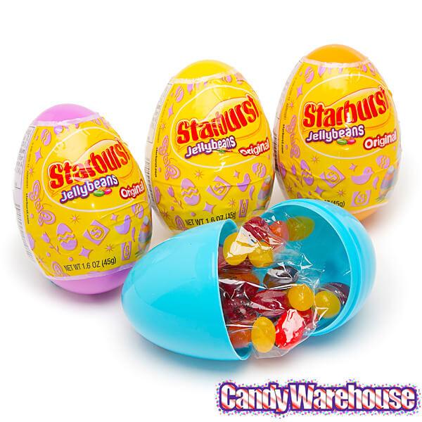 Starburst Jelly Beans Filled Plastic Easter Eggs: 12-Piece Display - Candy Warehouse