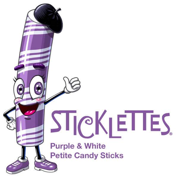 Sticklettes Petite Candy Sticks - Grape: 150-Piece Tub - Candy Warehouse