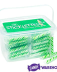 Sticklettes Petite Candy Sticks - Lime: 150-Piece Tub - Candy Warehouse