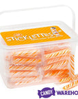 Sticklettes Petite Candy Sticks - Orange: 150-Piece Tub - Candy Warehouse