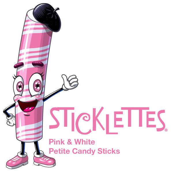 Sticklettes Petite Candy Sticks - Strawberry: 150-Piece Tub - Candy Warehouse