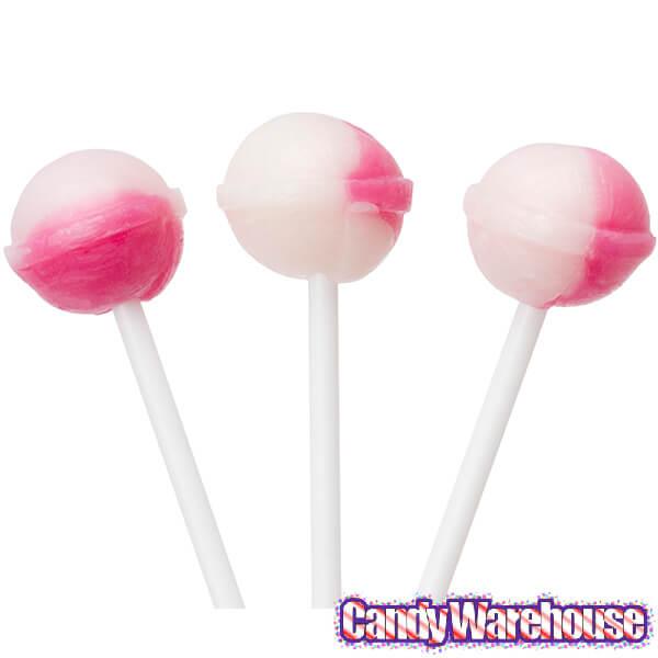 Strawberry & Cream Mini Ball Pops: 150-Piece Tub - Candy Warehouse