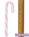 Strawberry Giant Candy Canes: 12-Piece Box - Candy Warehouse