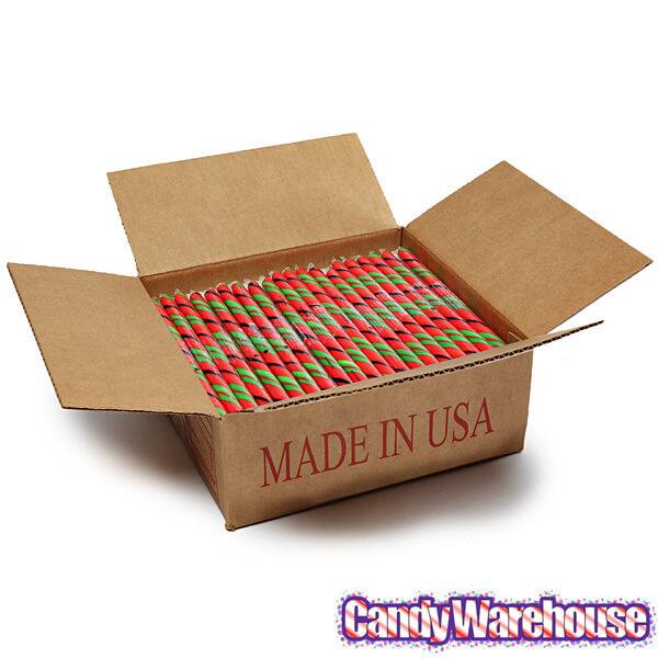 Strawberry Kiwi Hard Candy Sticks: 100-Piece Box - Candy Warehouse