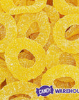 Sugared Gummy Pineapple Rings Candy: 1KG Bag - Candy Warehouse